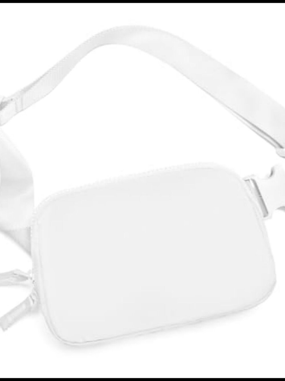Nylon Belt Bag Crossbody Fanny Pack Two-Way Zipper Adjustable Strap